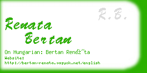 renata bertan business card